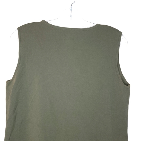 Chico's women's 2 (M) bohemian embellish charm light summer sleeveless tank top - Picture 10 of 12